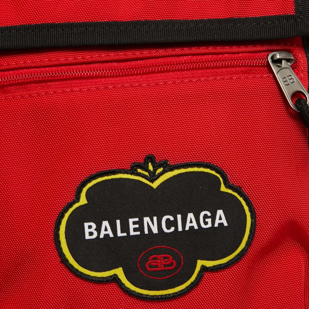 BALENCIAGA Black/Red Nylon Explorer Pouch Crossbody Bag - Picture 5 of 8